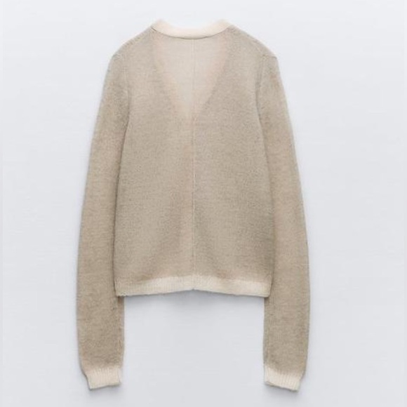 KNIT CARDIGAN ALPACA AND WOOL BLEND - Picture 2 of 5